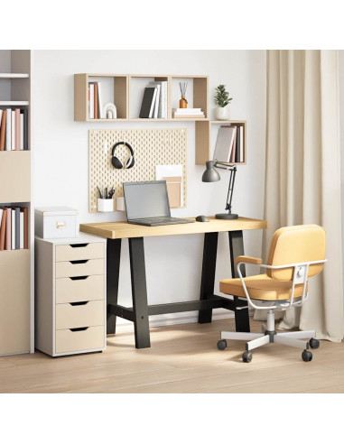 Scrivania NOAIN Gambe a Forma di A 120x50x75 cm Legno Massello