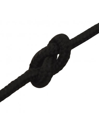 Corda da Lavoro Nera 4 mm 25 m in Poliestere