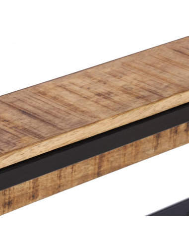 Appendiabiti 87x10x27 cm in Legno Massello Grezzo di Mango