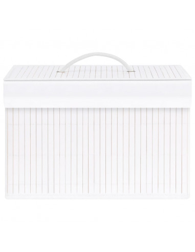 Scatole Portaoggetti 4 pz in Bambù Bianche