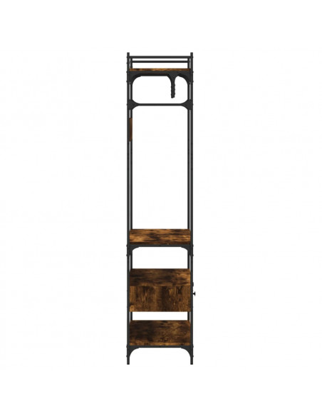 Armadio Cassetti Rovere Fumo 89x39x184,5 cm Legno Multistrato