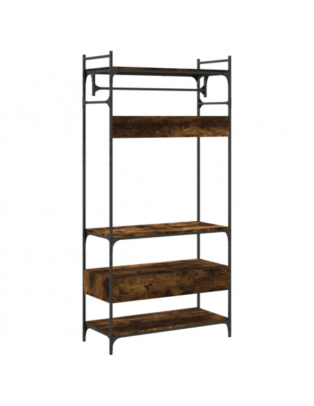 Armadio Cassetti Rovere Fumo 89x39x184,5 cm Legno Multistrato