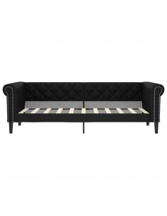 Letto da Giorno Nero 90x190 cm in Similpelle 2