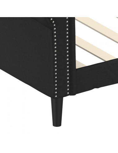 Letto da Giorno Nero 90x190 cm in Similpelle