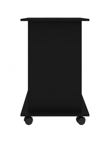 Scrivania da Computer Nera 80x50x75 cm in Legno Multistrato