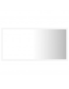Specchio da Bagno con LED Bianco 80x8,5x37 cm in Acrilico