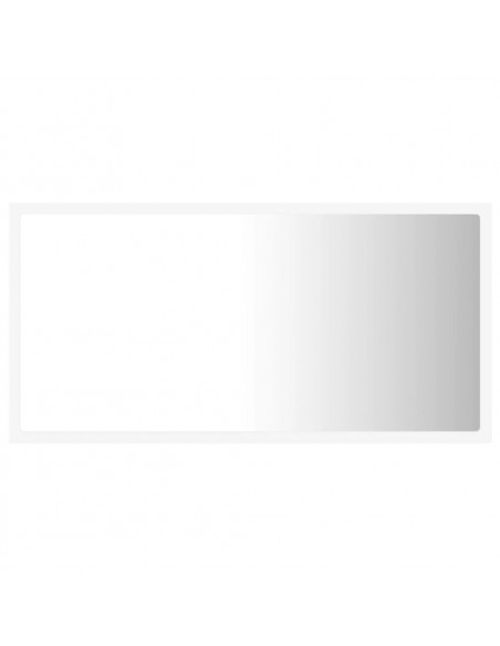 Specchio da Bagno con LED Bianco 80x8,5x37 cm in Acrilico