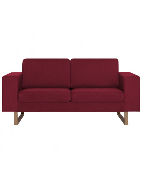 Set Divani 2 pz in Tessuto Rosso Vino