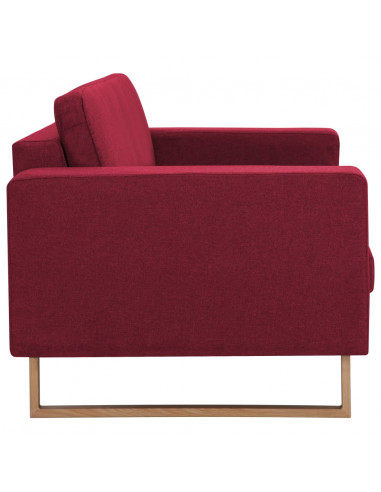 Set Divani 2 pz in Tessuto Rosso Vino