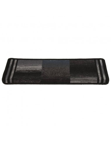 Tappetini per Scale Autoadesivi 10 pz 65x21x4 cm Nero e Grigio