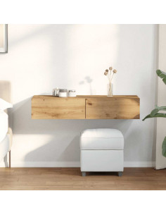 Scaffale a Parete con Cassetti Rovere 100x36x19cm in Truciolato 2