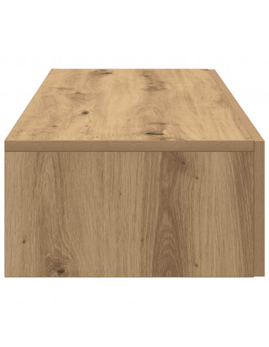 Scaffale a Parete con Cassetti Rovere 100x36x19cm in Truciolato