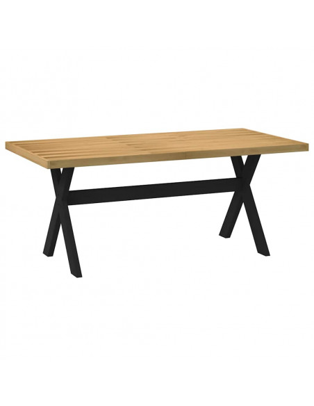 Tavolo Pranzo NOAIN Gambe a Forma X 180x90x75 cm Legno Massello