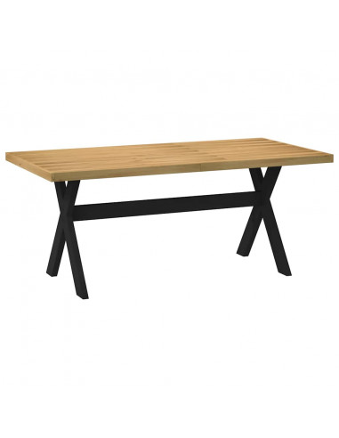 Tavolo Pranzo NOAIN Gambe a Forma X 180x90x75 cm Legno Massello