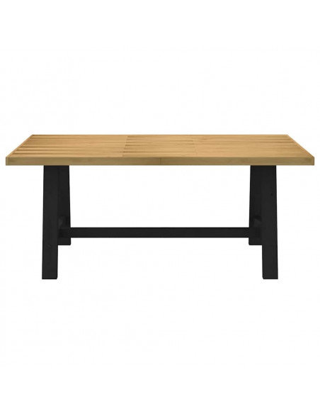 Tavolo Pranzo NOAIN Gambe a Forma A 180x90x75 cm Legno Massello