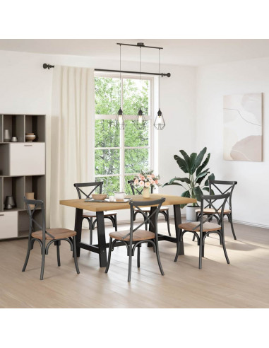 Tavolo Pranzo NOAIN Gambe a Forma A 160x90x75 cm Legno Massello