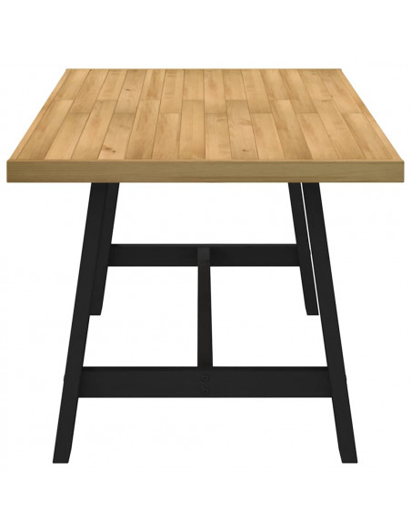 Tavolo Pranzo NOAIN Gambe a Forma A 160x90x75 cm Legno Massello