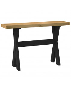 Tavolo Consolle NOAIN Gambe Forma X 120x30x75 cm Legno Massello