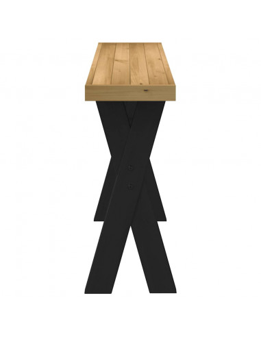 Tavolo Consolle NOAIN Gambe Forma X 120x30x75 cm Legno Massello