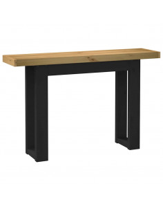 Tavolo Consolle NOAIN Gambe Forma U 120x30x75 cm Legno Massello