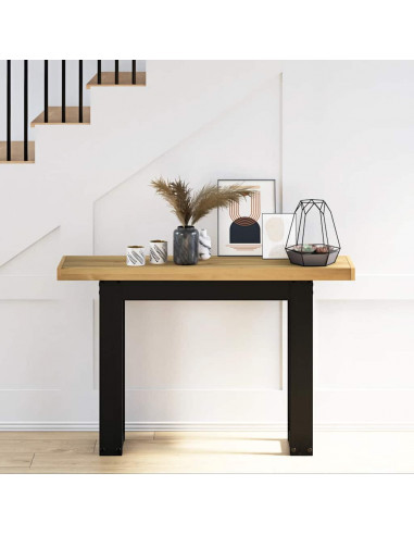 Tavolo Consolle NOAIN Gambe Forma U 120x30x75 cm Legno Massello