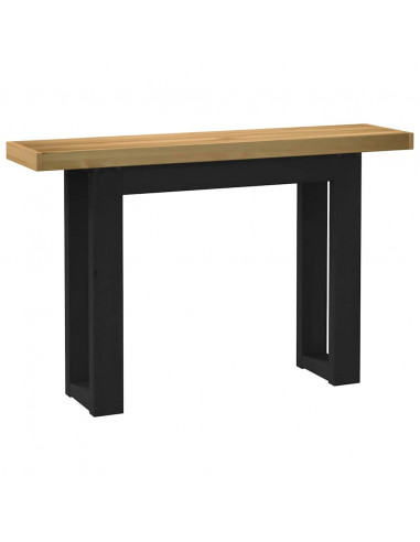 Tavolo Consolle NOAIN Gambe Forma U 120x30x75 cm Legno Massello