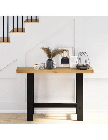 Tavolo Consolle NOAIN Gambe Forma A 120x30x75 cm Legno Massello