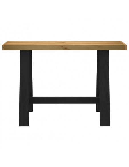 Tavolo Consolle NOAIN Gambe Forma A 120x30x75 cm Legno Massello