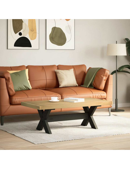 Tavolino NOAIN Gambe a Forma di X 120x60x40cm in Legno Massello