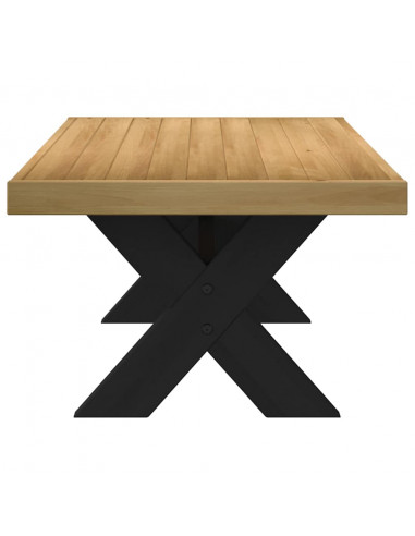 Tavolino NOAIN Gambe a Forma di X 120x60x40cm in Legno Massello