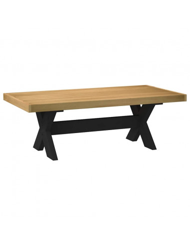 Tavolino NOAIN Gambe a Forma di X 120x60x40cm in Legno Massello