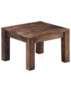 Tavolino da Salotto 50x50x35 cm Legno Massello di Mango