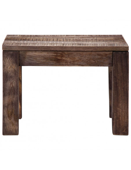 Tavolino da Salotto 50x50x35 cm Legno Massello di Mango
