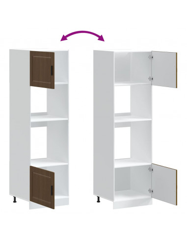 Armadi Forno 2 pz Porto Rovere Marrone in Legno Multistrato