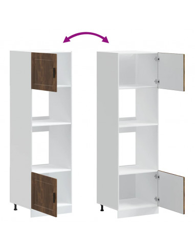 Armadi Forno 2 pz Porto Rovere Fumo in Legno Multistrato