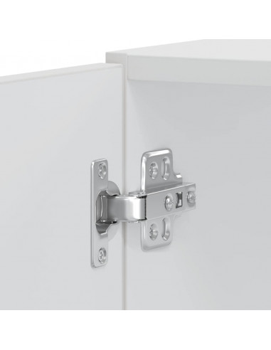 Armadi Forno 2 pz Porto Bianchi Lucido in Legno Multistrato