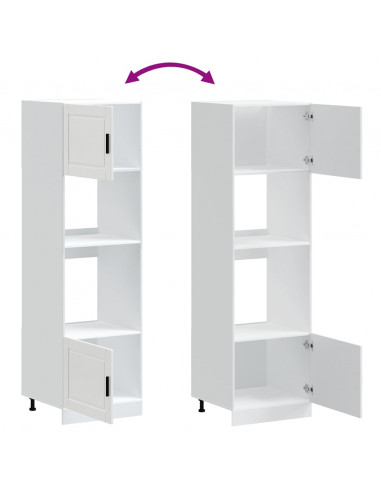 Armadi Forno 2 pz Porto Bianchi in Legno Multistrato