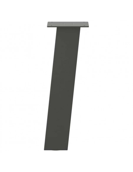 Gambe per Tavolino 4 pz Antracite 30 cm in Acciaio