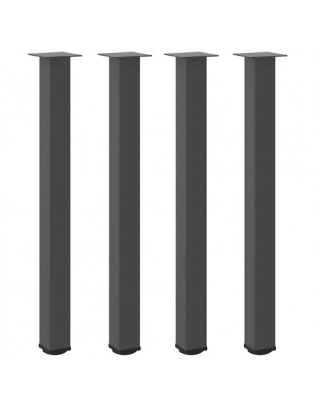 Gambe per Tavolino 4 pz Antracite 100-102 cm in Acciaio