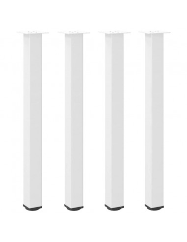 Gambe per Tavolino 4 pz Bianco 100-102 cm in Acciaio