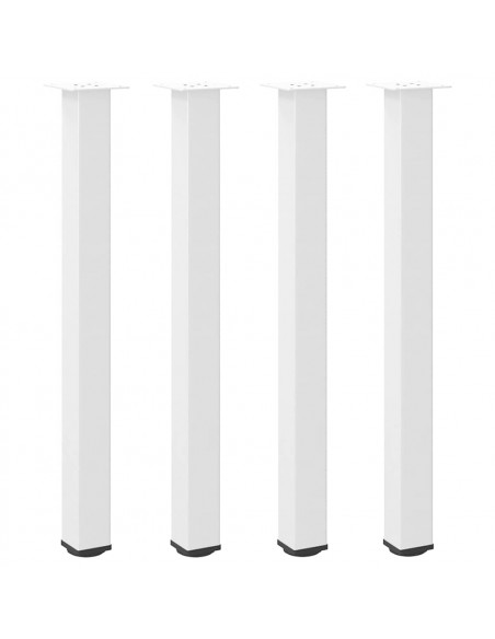 Gambe per Tavolino 4 pz Bianco 100-102 cm in Acciaio