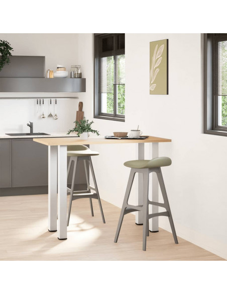 Gambe per Tavolino 4 pz Bianco 100-102 cm in Acciaio