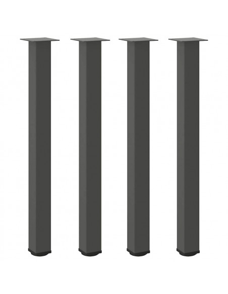 Gambe per Tavolino 4 pz Antracite 90-92 cm in Acciaio