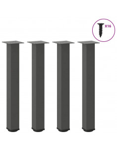 Gambe per Tavolino 4 pz Antracite 72-74 cm in Acciaio