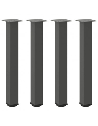 Gambe per Tavolino 4 pz Antracite 72-74 cm in Acciaio