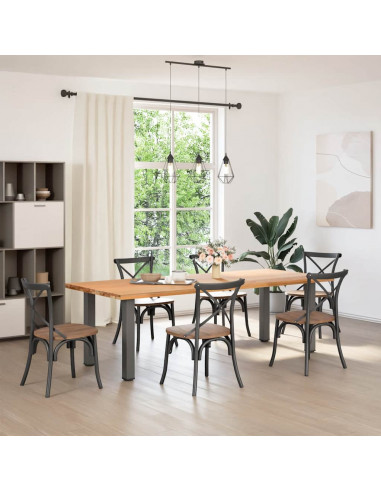 Gambe per Tavolino 4 pz Antracite 72-74 cm in Acciaio