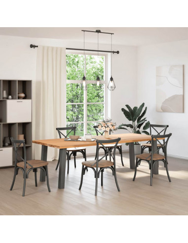 Gambe per Tavolino 4 pz Antracite 72 cm in Acciaio