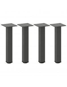 Gambe per tavolino 4 pz Antracite 42-44 cm Acciaio 2