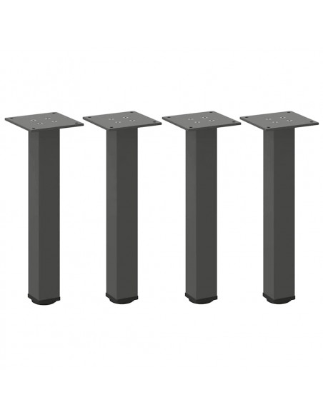Gambe per tavolino 4 pz Antracite 42-44 cm Acciaio