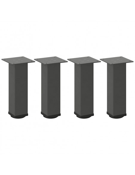 Gambe per Tavolino 4 pz Antracite 42-44 cm in Acciaio